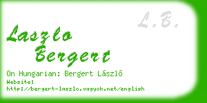laszlo bergert business card